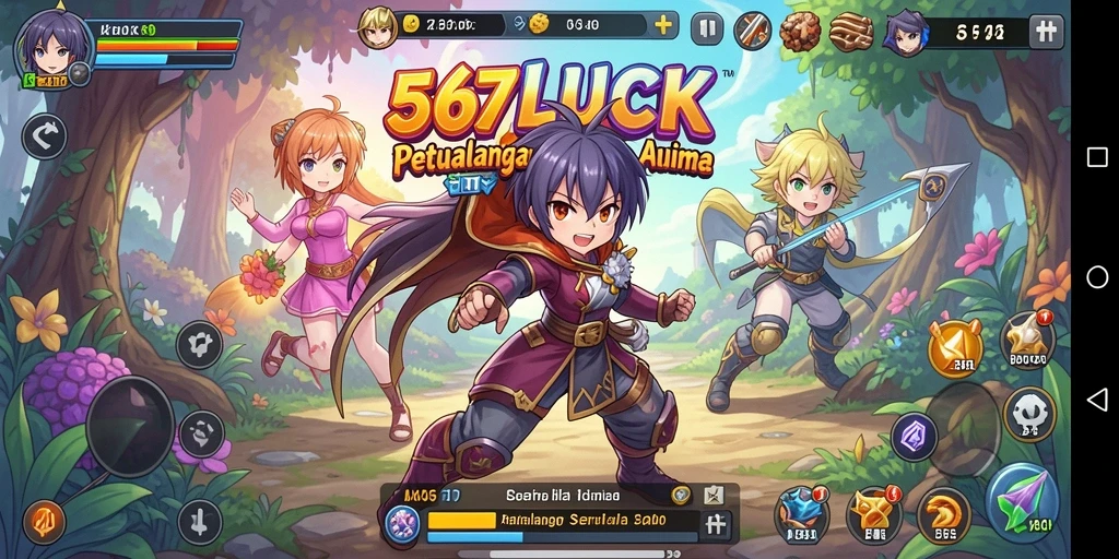 Tampilan gameplay seru di dunia <strong>567LUCK</strong> dengan karakter anime yang menakjubkan.