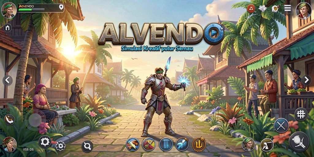 Tampilan gameplay ALVENDO yang menarik dan interaktif.