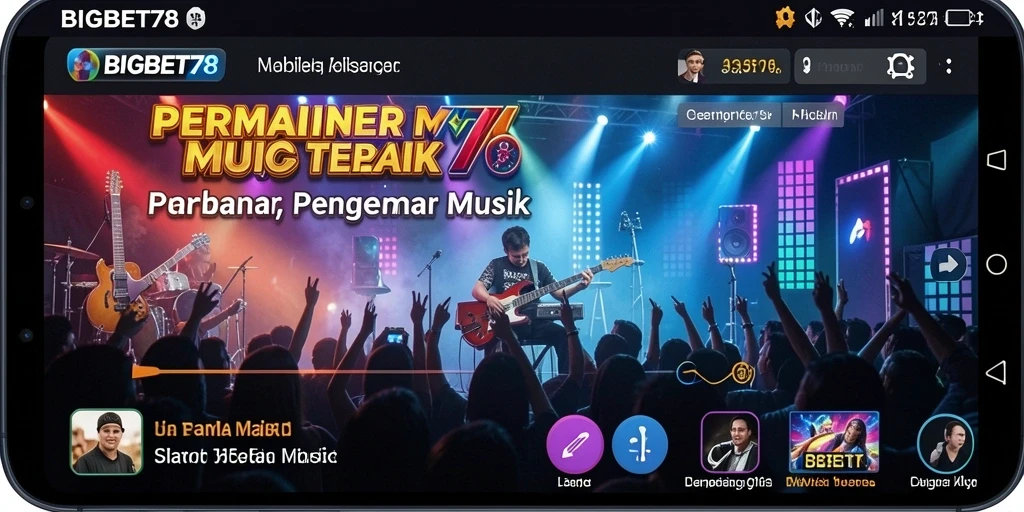 Screenshot utama BIGBET78 menunjukkan gameplay menarik dengan lagu-lagu favorit.