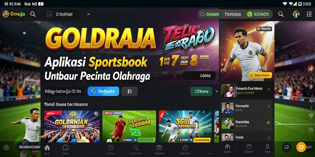 Tampilan menarik dari gameplay <strong>GOLDRAJA</strong> yang penuh aksi taruhan olahraga.