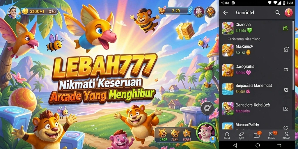 Screenshot gameplay LEBAH777 menampilkan aksi seru dan tantangan arcade.