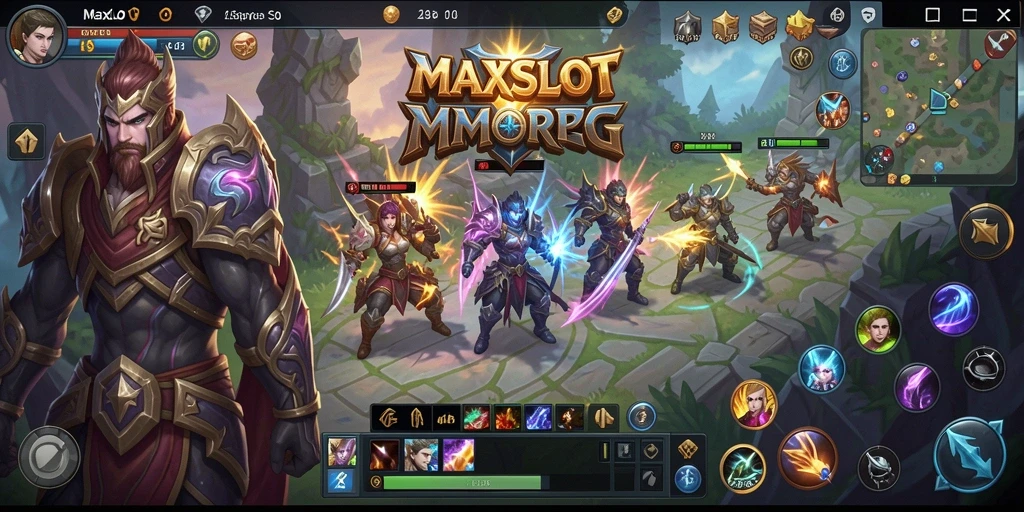 Screenshot gameplay MAXSLOT yang menampilkan aksi seru dalam dunia MMORPG.