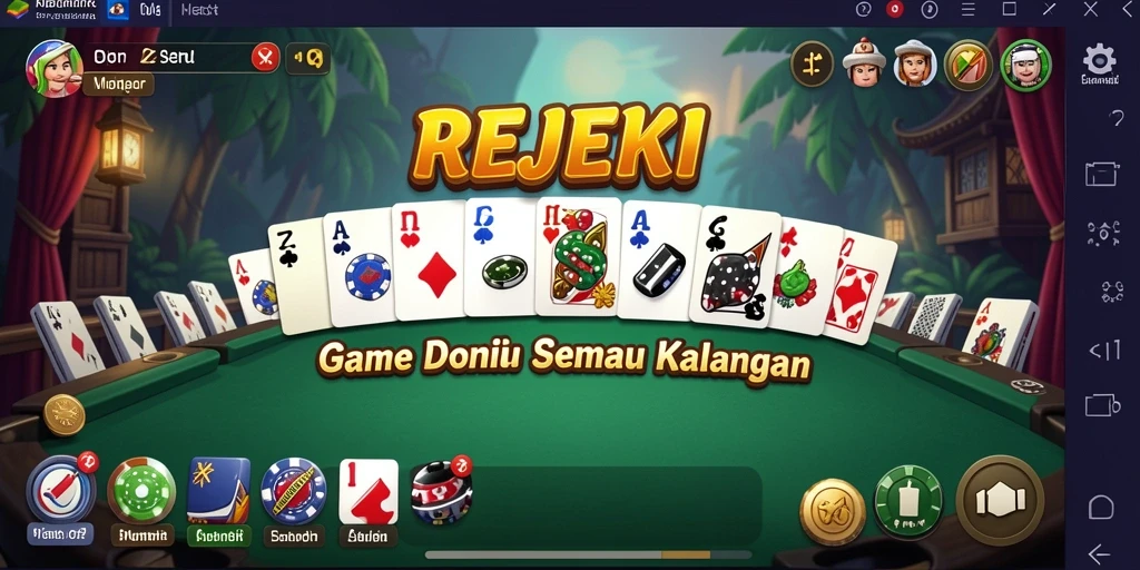 Tampilan menarik gameplay REJEKI di Domino.