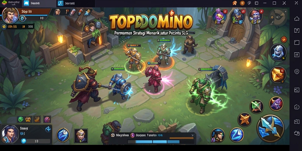 Tampilan gameplay seru dan strategis di TOPDOMINO.
