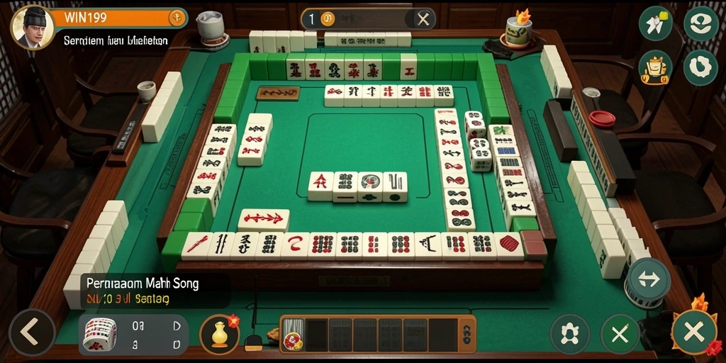 Gameplay seru Mahjong dalam WIN199.